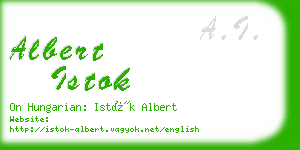 albert istok business card